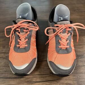 Vionic Alliance Orthaheel Technology Sneaker Orange Lace Up Women's Shoe Size 8